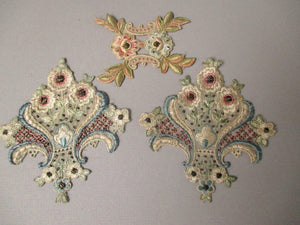 Antique Victorian Appliqués set of 3