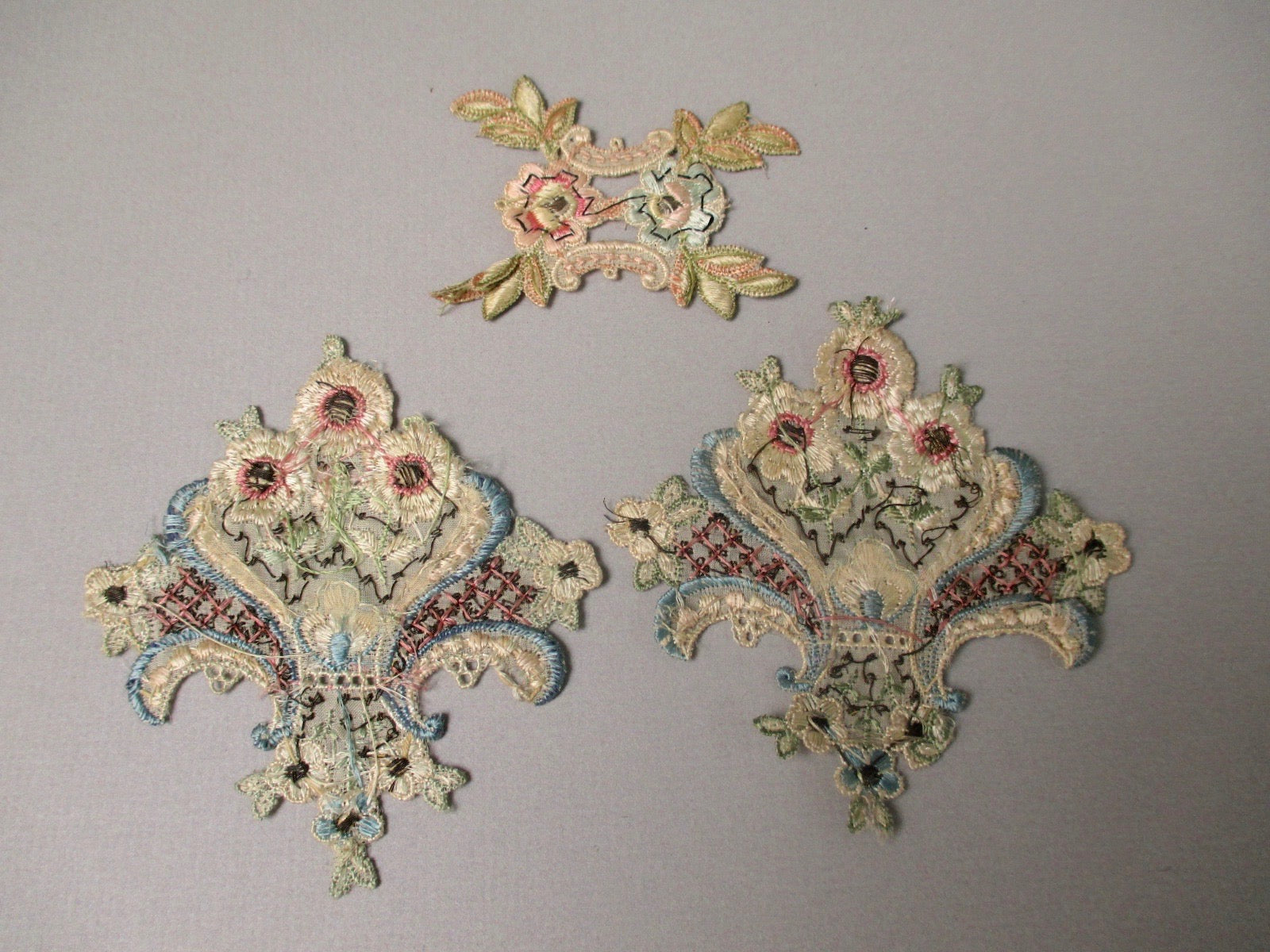 Antique Victorian Appliqués set of 3
