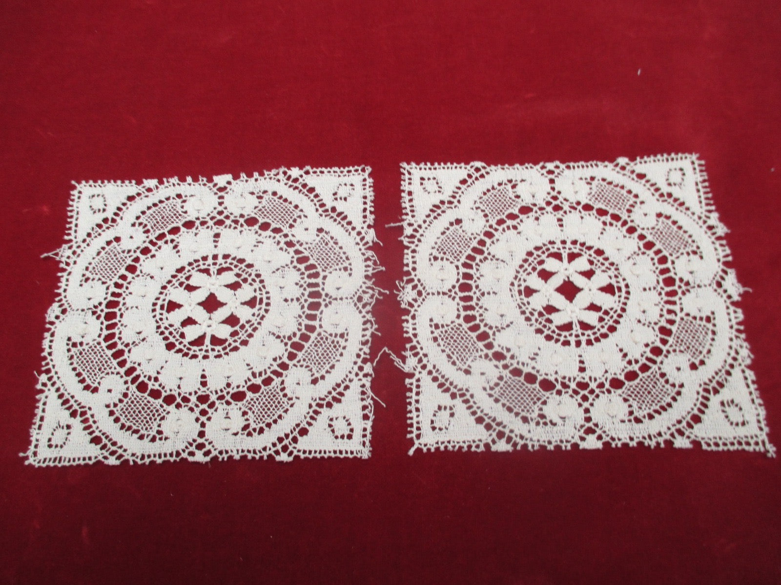 Antique Victorian lace doilies set of 2