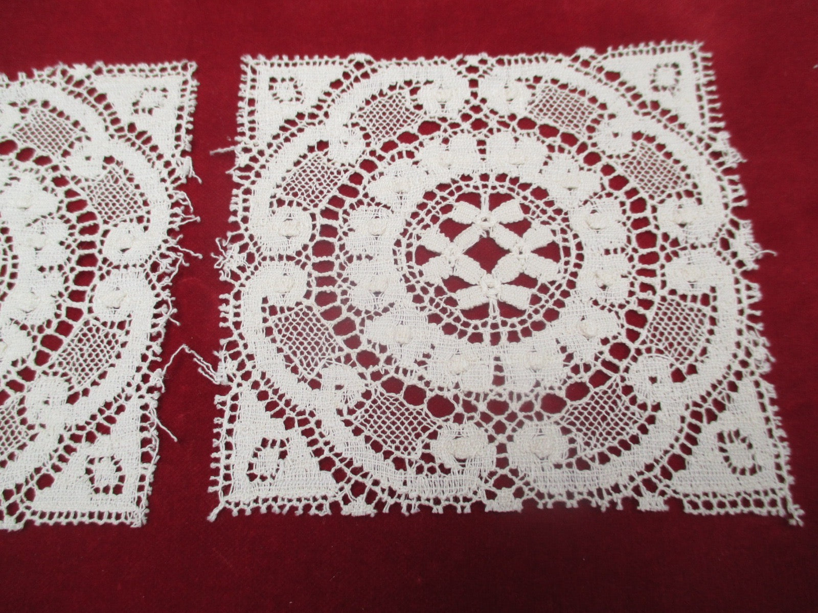 Antique Victorian lace doilies set of 2