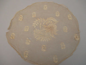 Antique Victorian net embroidered doily