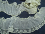 Antique Victorian lace Ruffled edge