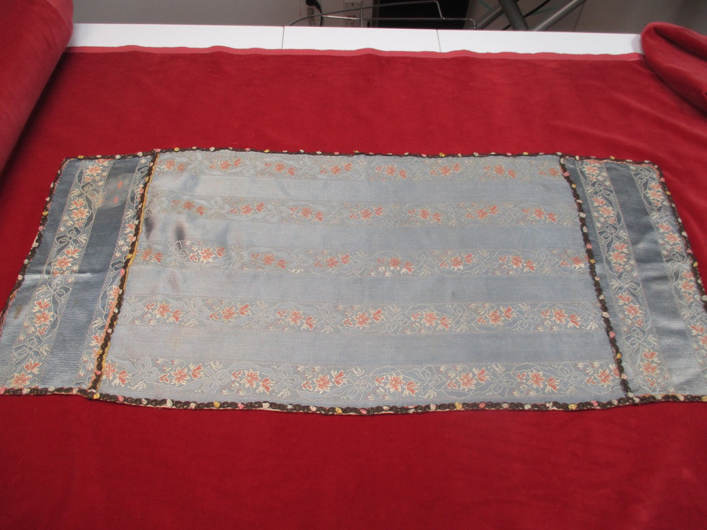 Antique Victorian Silk Damask table runner