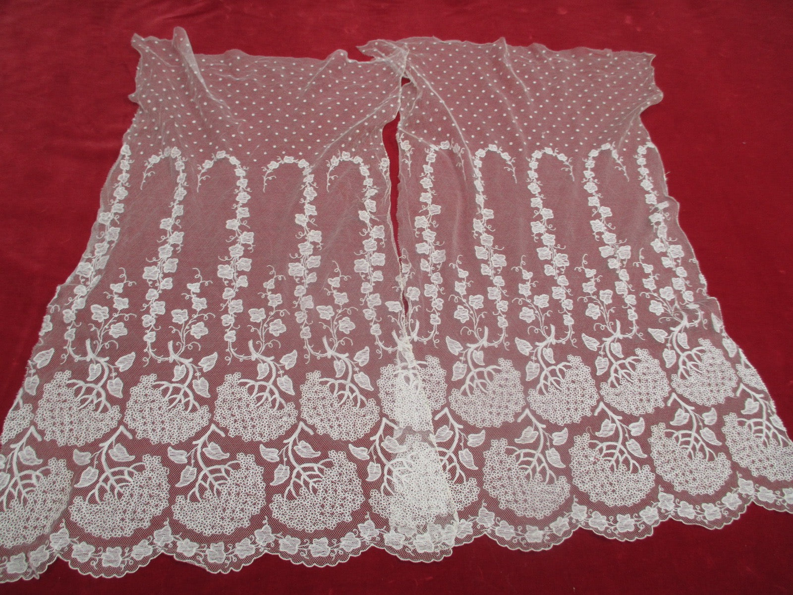 Antique Victorian Matching Lace Panels