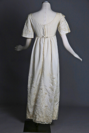 Vintage 60s wedding dress ivory silk w beaded lace retro bridal dress S Small