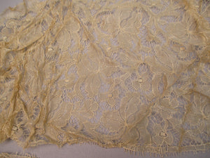 Antique Victorian Silk Lace Yardage