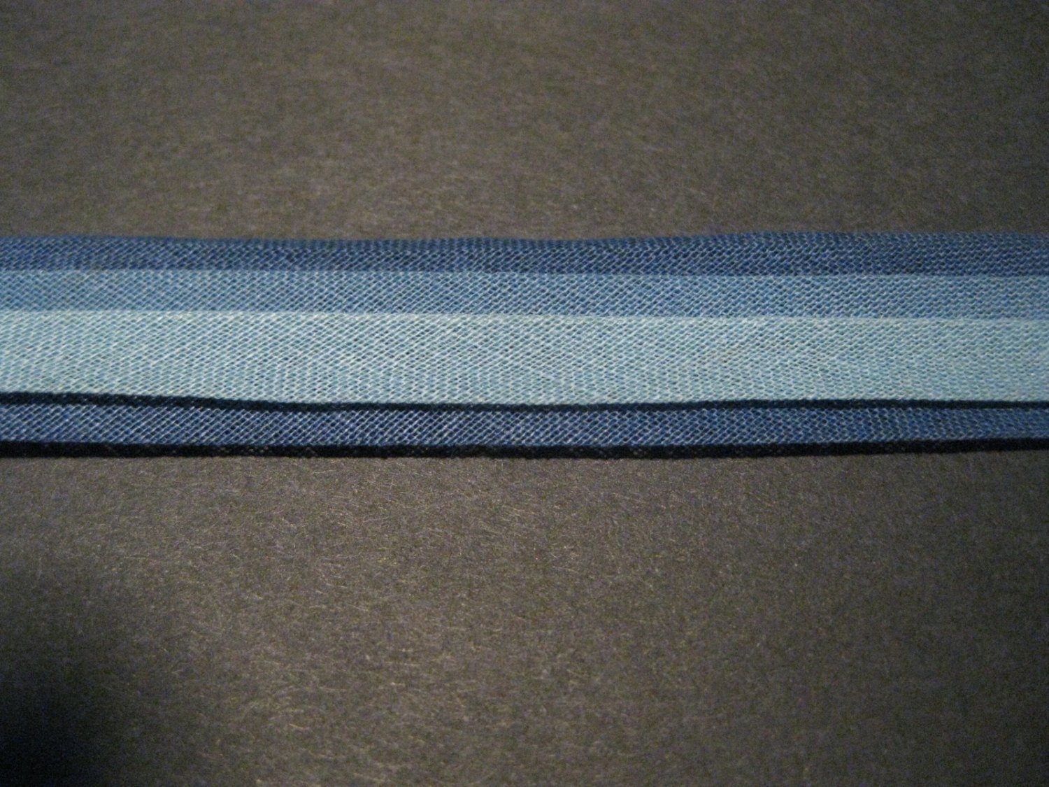 Blue striped ribbon cotton vintage trim multi striped 5/8 inch