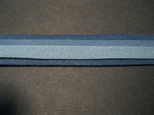 Blue striped ribbon cotton vintage trim multi striped 5/8 inch