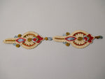 Antique Victorian embroidered applique