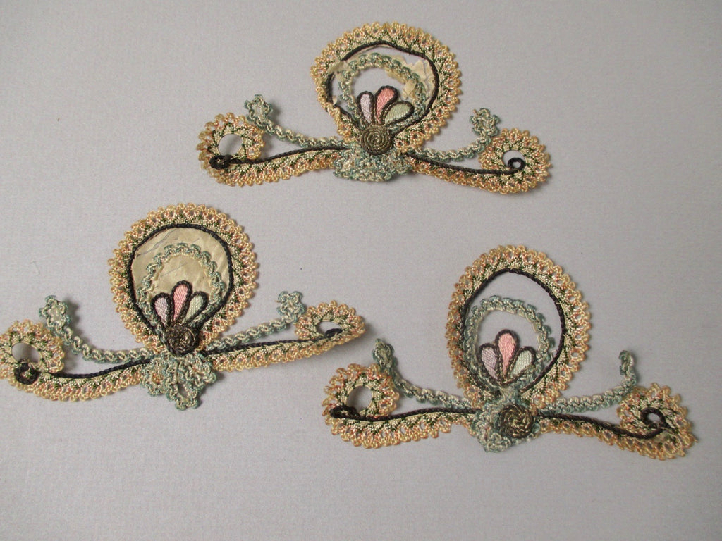 Antique Victorian Appliques set of 3