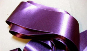 Purple silk ribbon double sided 2 inch plum purple Y964