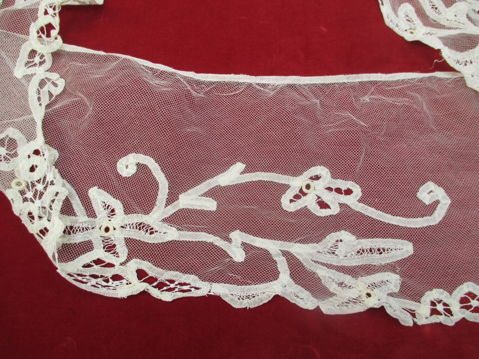 Antique Victorian Handmade Lace flounce