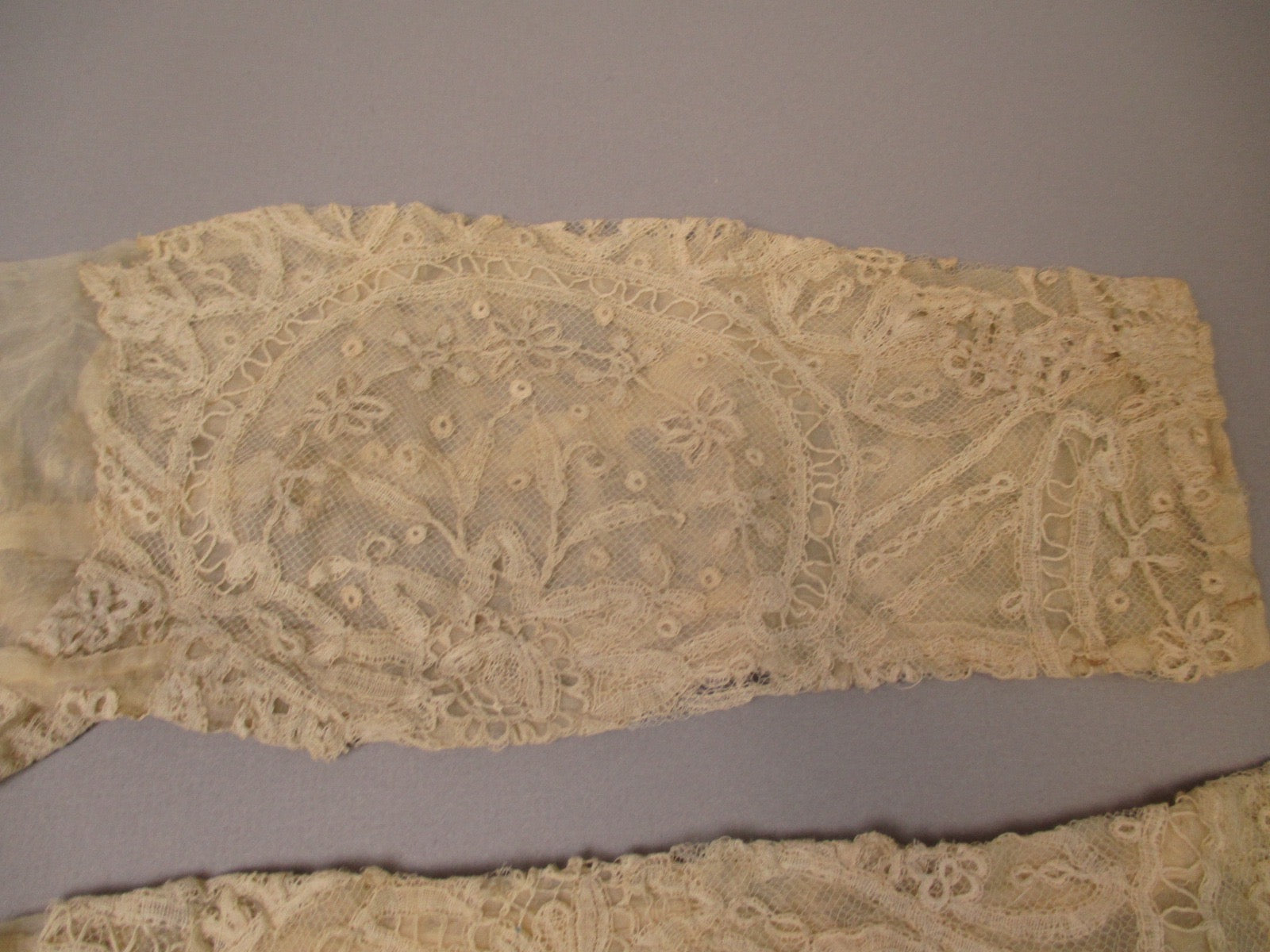 Antique Victorian handmade Tape lace Sleeves Pair