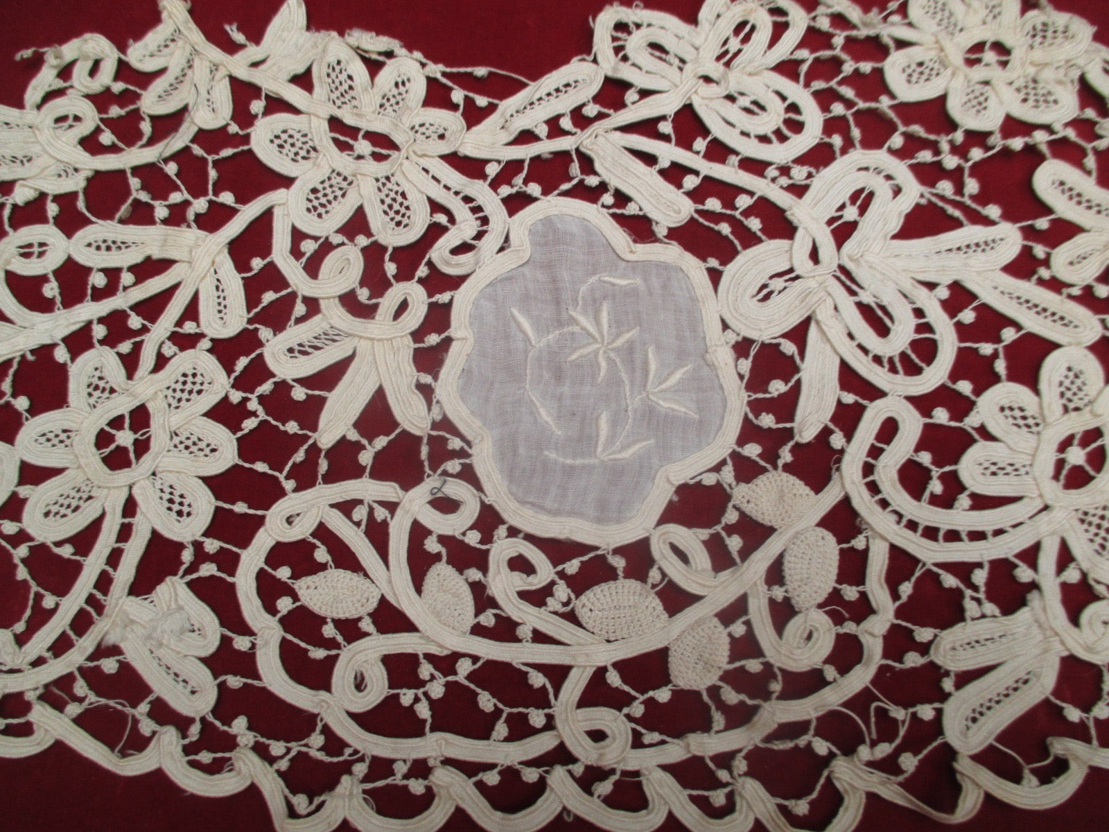 Antique Victorian tape lace remnant