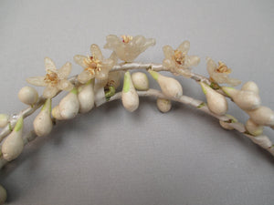 Vintage 1920s Wax Floral Bridal head Piece