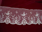 Antique Victorian Brussels lace flounce