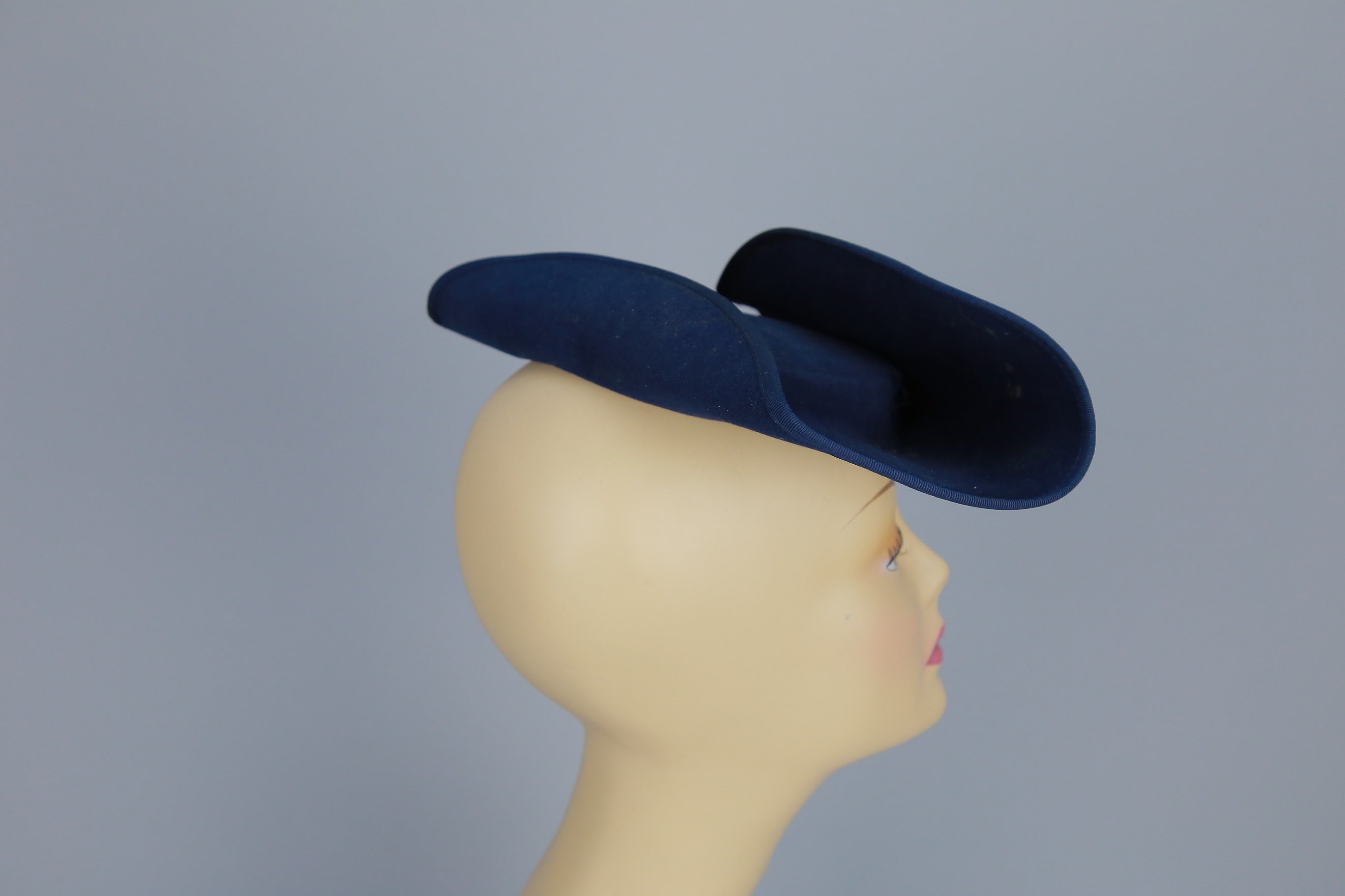 Vintage Edwardian hat wide brim metallic trim