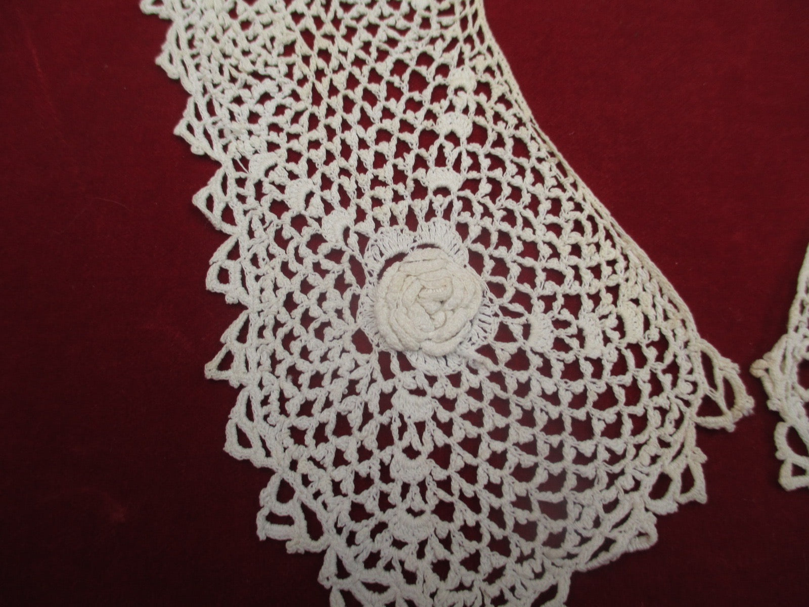 Antique Victorian Irish Crochet Lace Collar