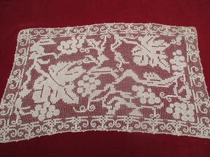 Antique Victorian Filet lace Doily
