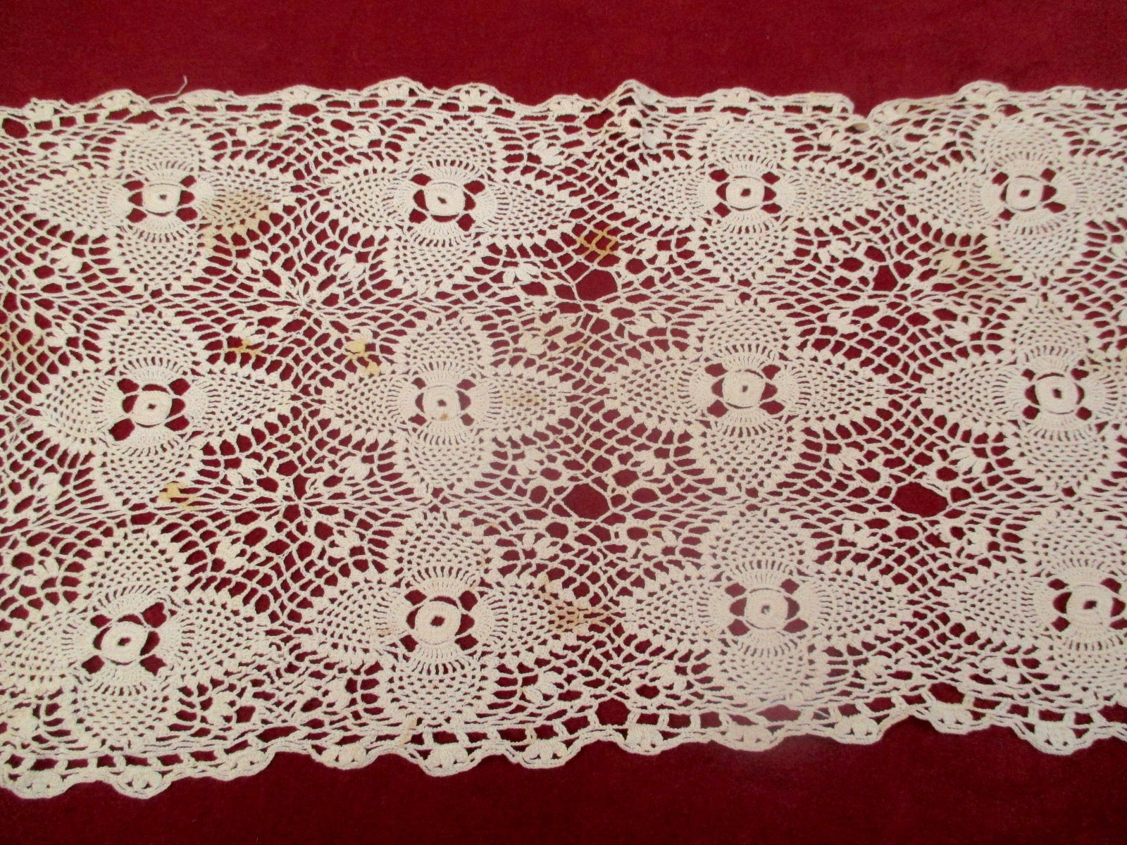Antique Victorian Filet Lace Doily