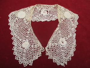 Antique Victorian Irish Crochet Lace Collar