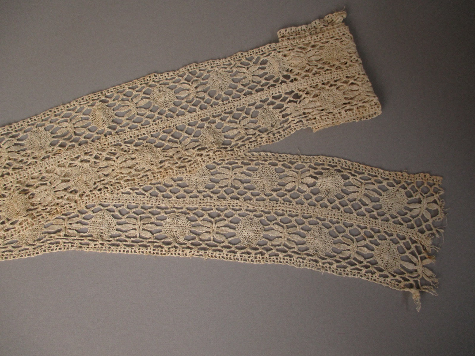 Antique Victorian Crochet Lace Flounce