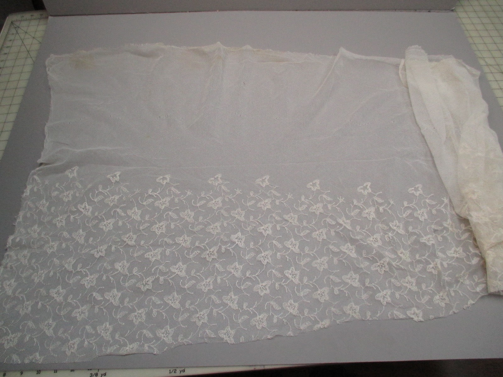 Antique Victorian Cotton net flounce