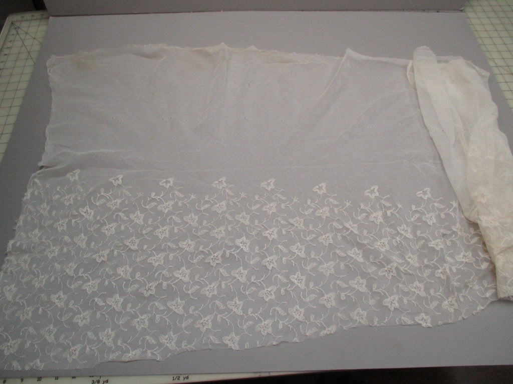 Antique Victorian Cotton net flounce