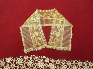 Antique Victorian lace pieces lot of 2