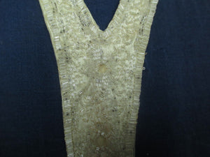 Vintage 1920s silk beaded appliques set of 2