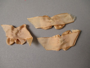 Antique Victorian Silk Ribbon art bows set of 3