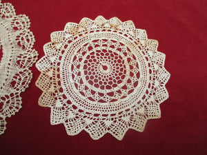 Antique Victorian Lace doilies set of 2