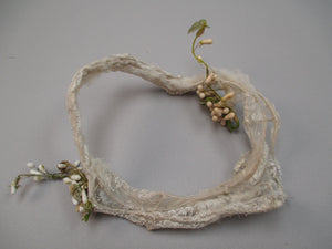Vintage 1920s Wax floral bridal headpiece