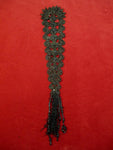 Antique Victorian Large Jet beaded Applique