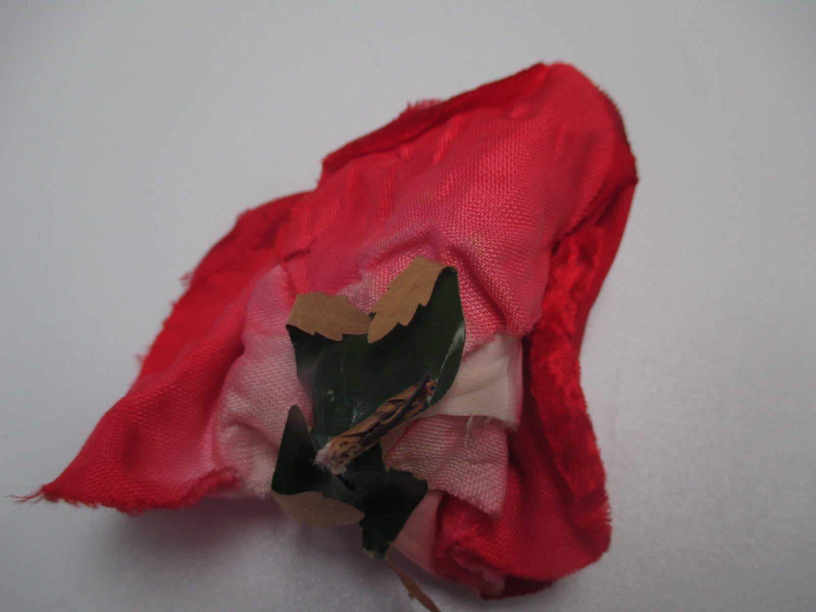 Vintage Millinery hat flower red rose