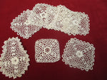 Antique Victorian lace Appliques set of 8