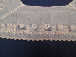 Antique Victorian Embroidered Baby Collar