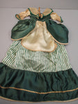 Vintage green satin doll dress