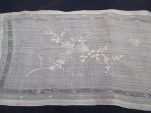 Antique Victorian Embroidered table Runner