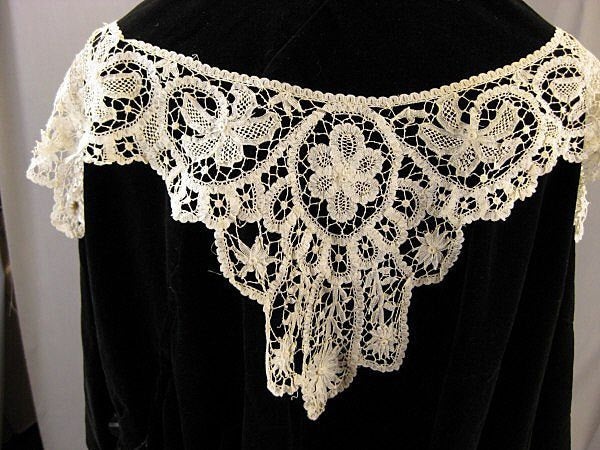 Antique Lace Collar American Battenberg handmade Victorian era –  mmmoonchild vintage